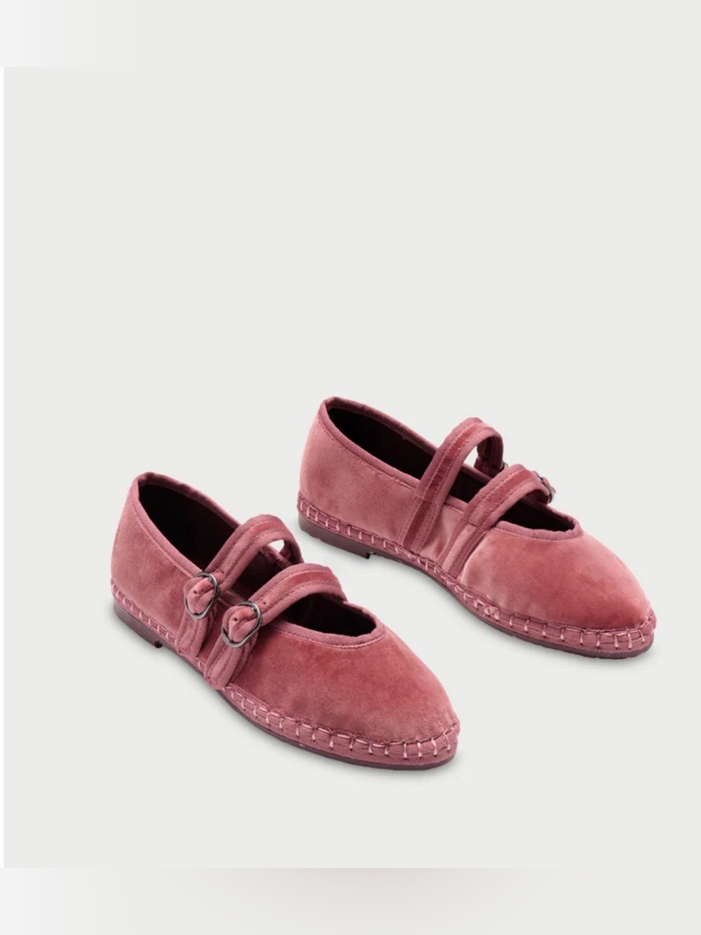 Flabelus Claire Mary Jane Flats in Rose Pink